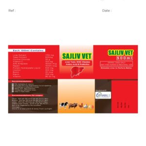 SAJLIV VET – Liver Tonic with Vitamins, Amino Acids & Probiotics (500ml)